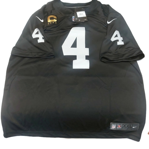 Nike Las Vegas Raiders Jersey Mens Size XXL Field Black Silver Derek Carr #4 - Picture 9 of 9